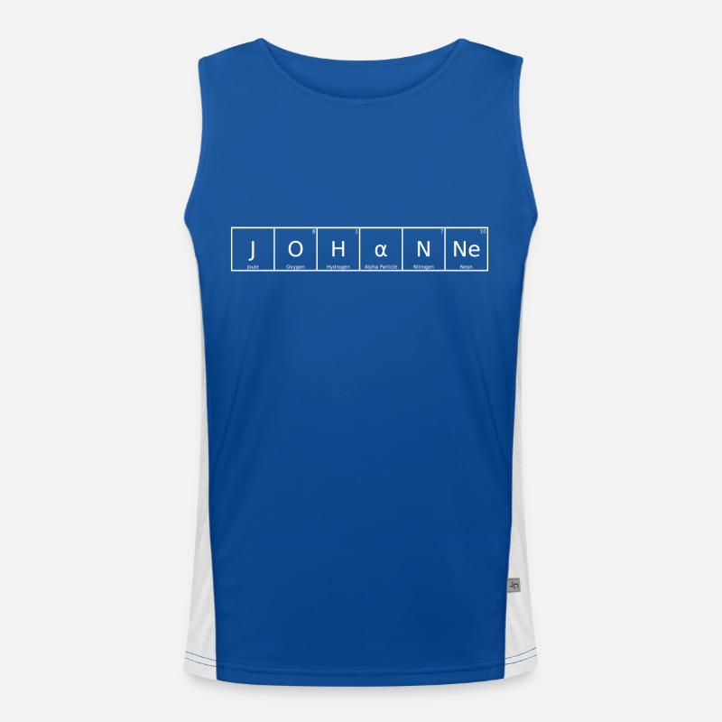 Johanne Last name First name Chemistry Periodic Table Element Men's Functional Contrast Tank Top 