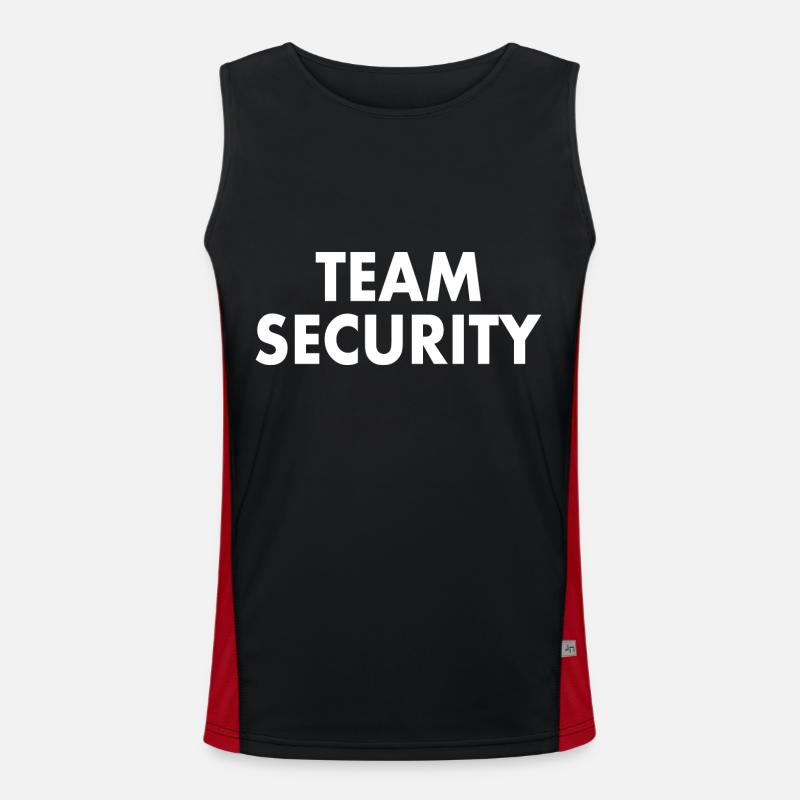 Team security - Men's Functional Contrast Tank Top  - black/red