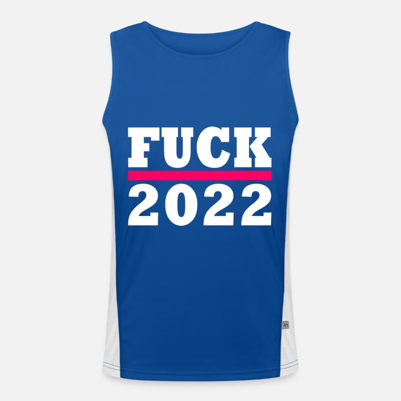 Fuck 2022 Funktionelles Kontrast-Tank Top für Männer 