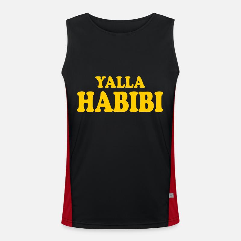 Yalla habibi Funktionelles Kontrast-Tank Top für Männer 