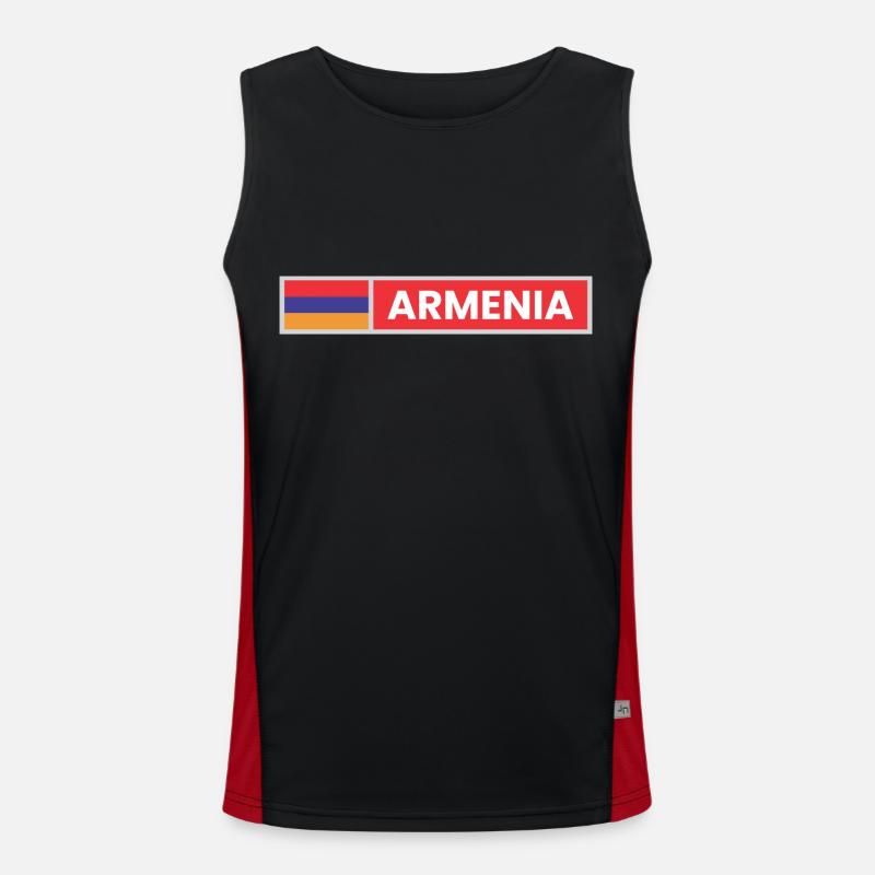 Armenia Flag Men's Functional Contrast Tank Top 