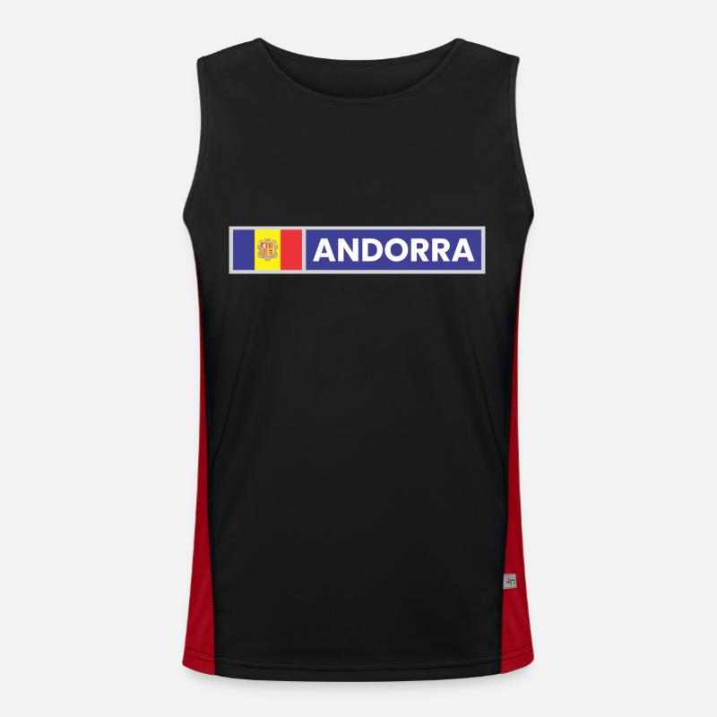 Drapeau d’Andorre Débardeur respirant contrasté Homme 