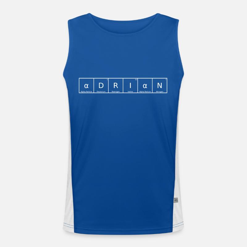 Adrian Name First Name Chemistry Periodic Table Elements Men's Functional Contrast Tank Top 