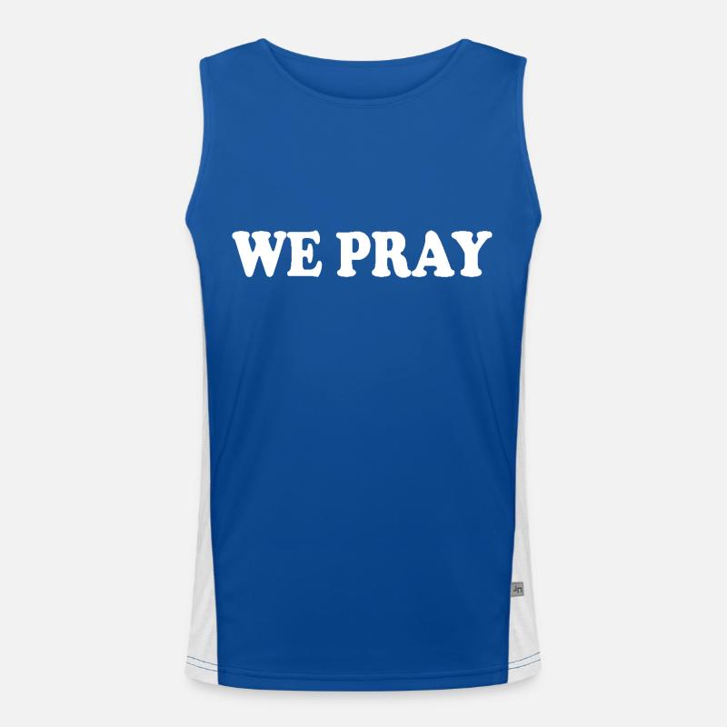 We pray Men's Functional Contrast Tank Top 