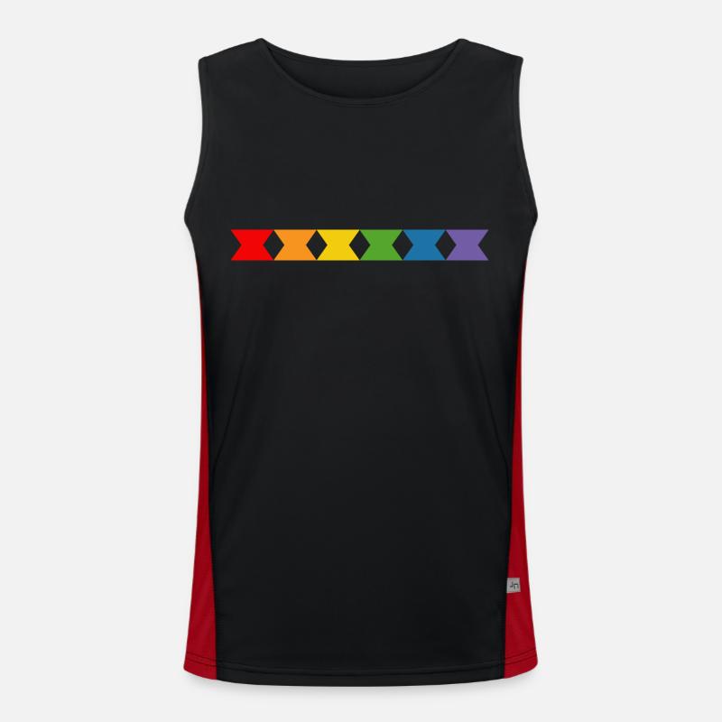 Regenbogen diabolo Funktionelles Kontrast-Tank Top für Männer 