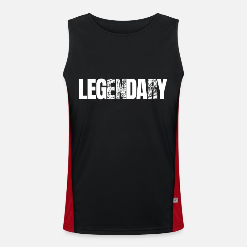Bodybuilder Leg Day Barbell Strength Training Men's Functional Contrast Tank Top 