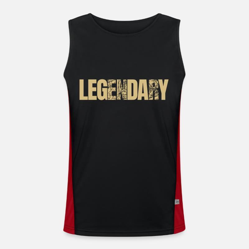 Bodybuilder Leg Day Barbell Strength Training Men's Functional Contrast Tank Top 