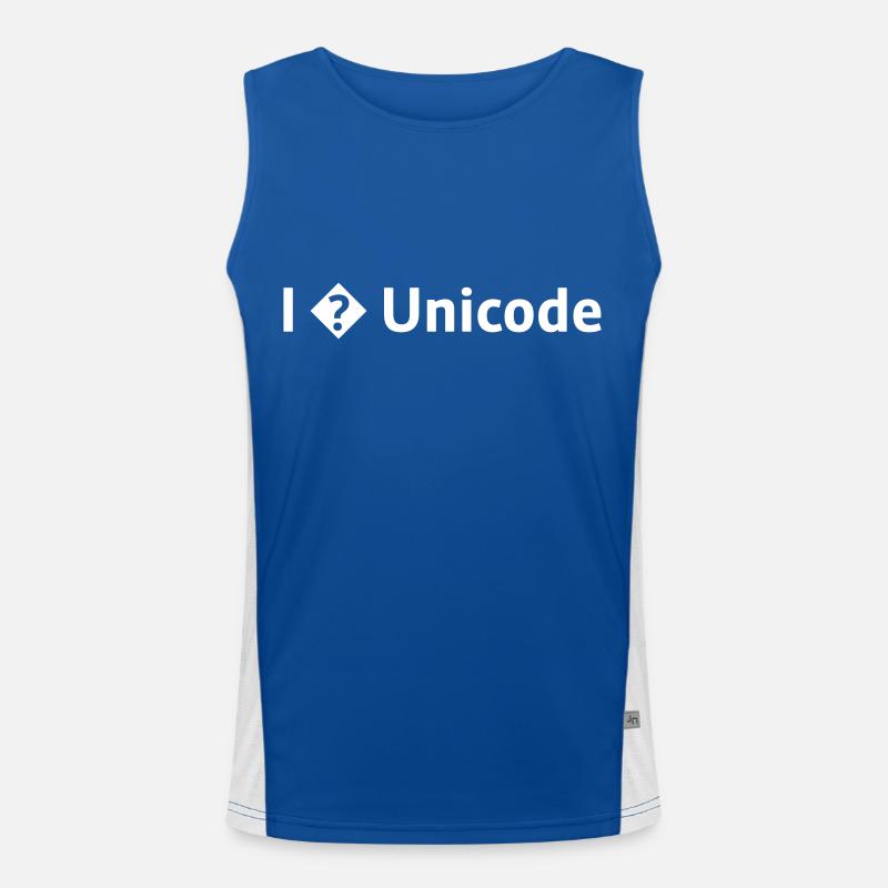 I Love Unicode / I Hate Unicode / I ? Unicode Funktionelles Kontrast-Tank Top für Männer 