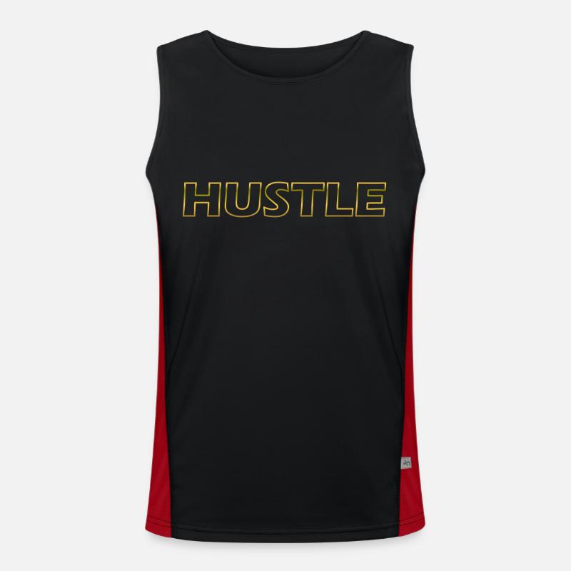 Hustle Umrandung Funktionelles Kontrast-Tank Top für Männer 