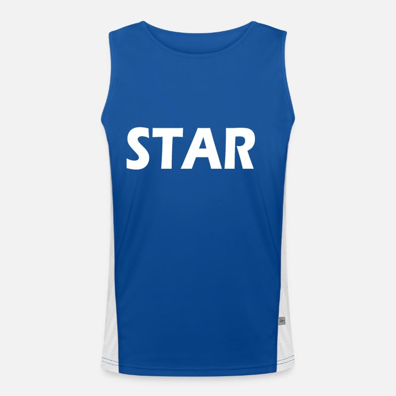 Star Funktionelles Kontrast-Tank Top für Männer 