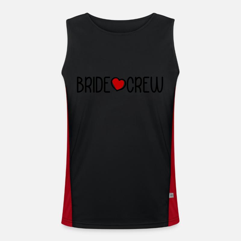 Bride Crew Funktionelles Kontrast-Tank Top für Männer 
