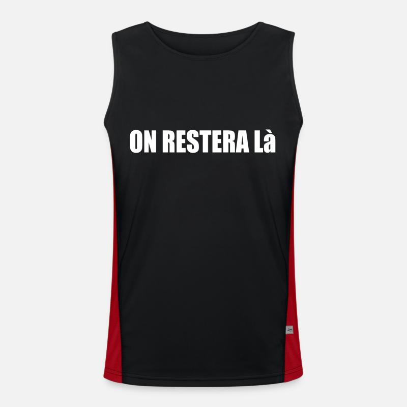 Leave it at that - Men's Functional Contrast Tank Top  - black/red