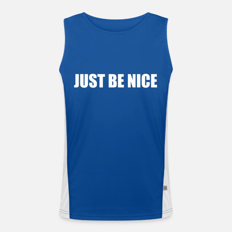Just be nice Funktionelles Kontrast-Tank Top für Männer 