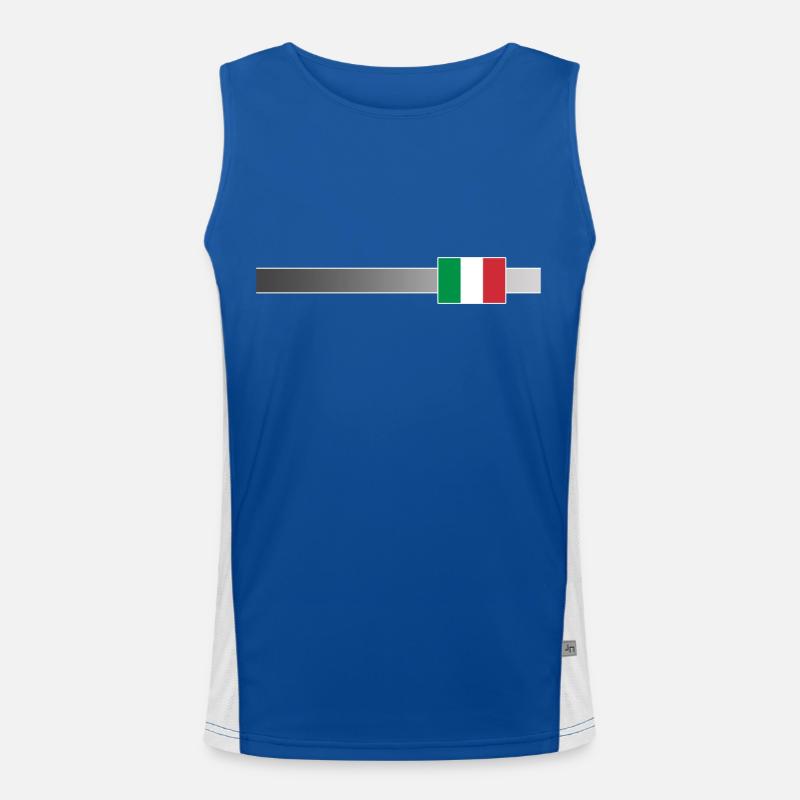 Bannière et drapeau Italie Débardeur respirant contrasté Homme 