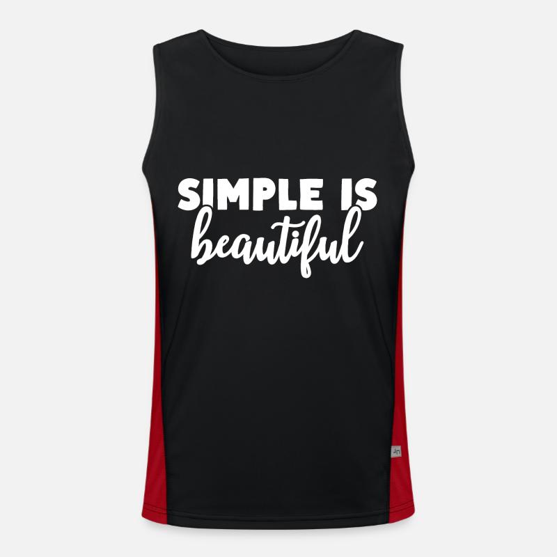 Simple is beautiful Funktionelles Kontrast-Tank Top für Männer 