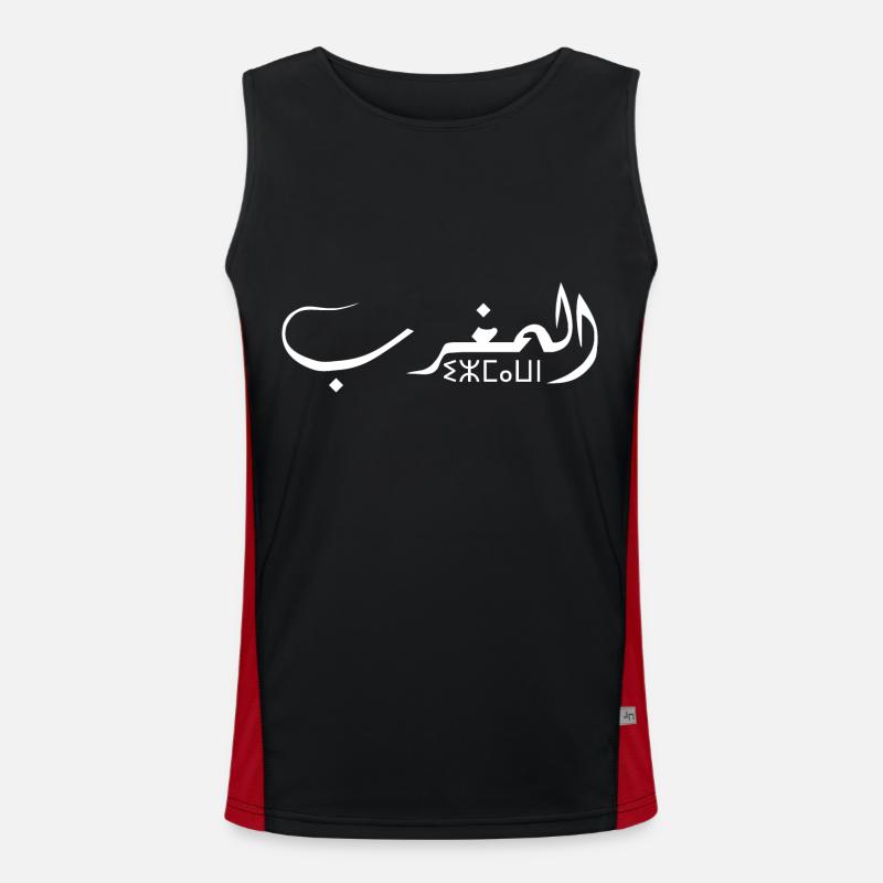 Maroc Initial Arabe Amazigh Débardeur respirant contrasté Homme 