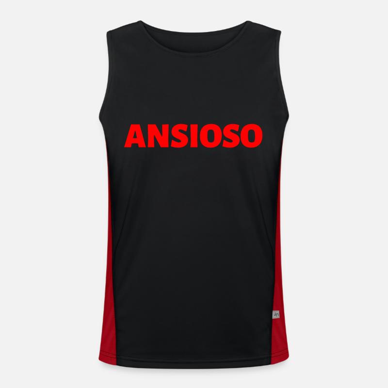 ängstlich Spanisch Sprache Funktionelles Kontrast-Tank Top für Männer 