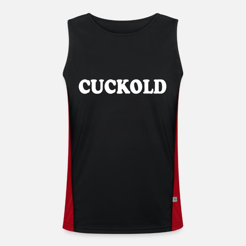 Cuckold - Men's Functional Contrast Tank Top - black/red