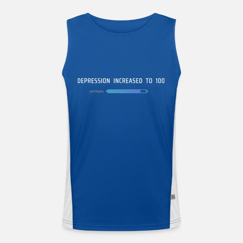 Depression Increased To 100 Men's Functional Contrast Tank Top 