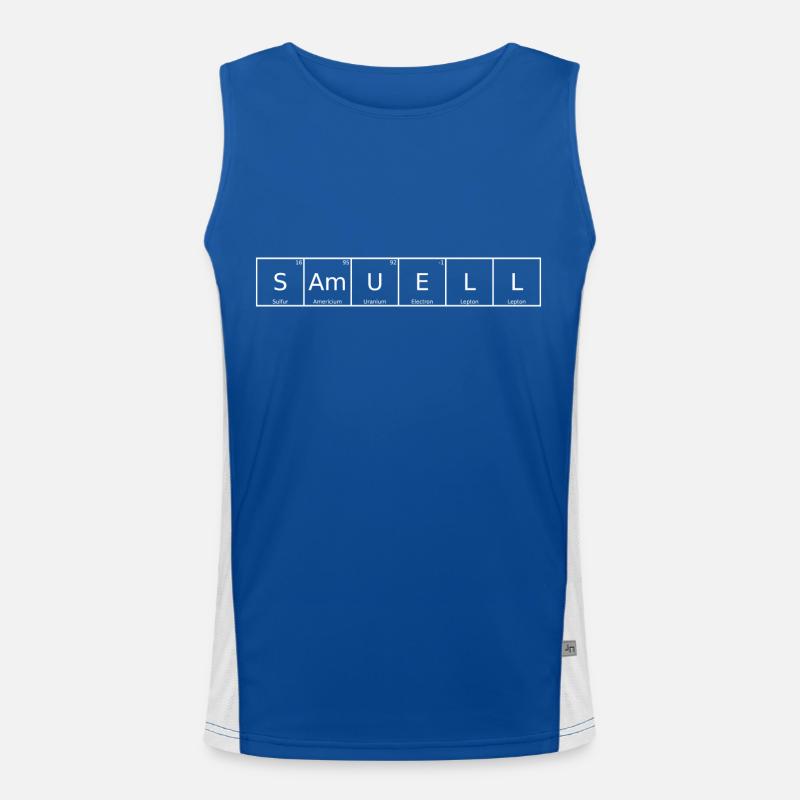 Samuell Surname First name Chemistry Periodic Table Element Men's Functional Contrast Tank Top 