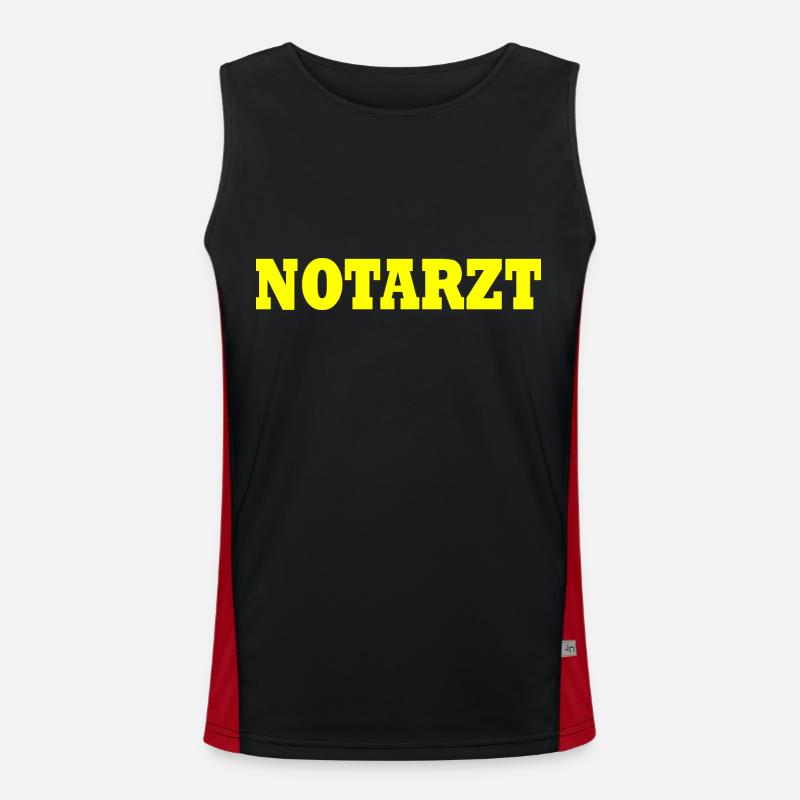 Notarzt Funktionelles Kontrast-Tank Top für Männer 