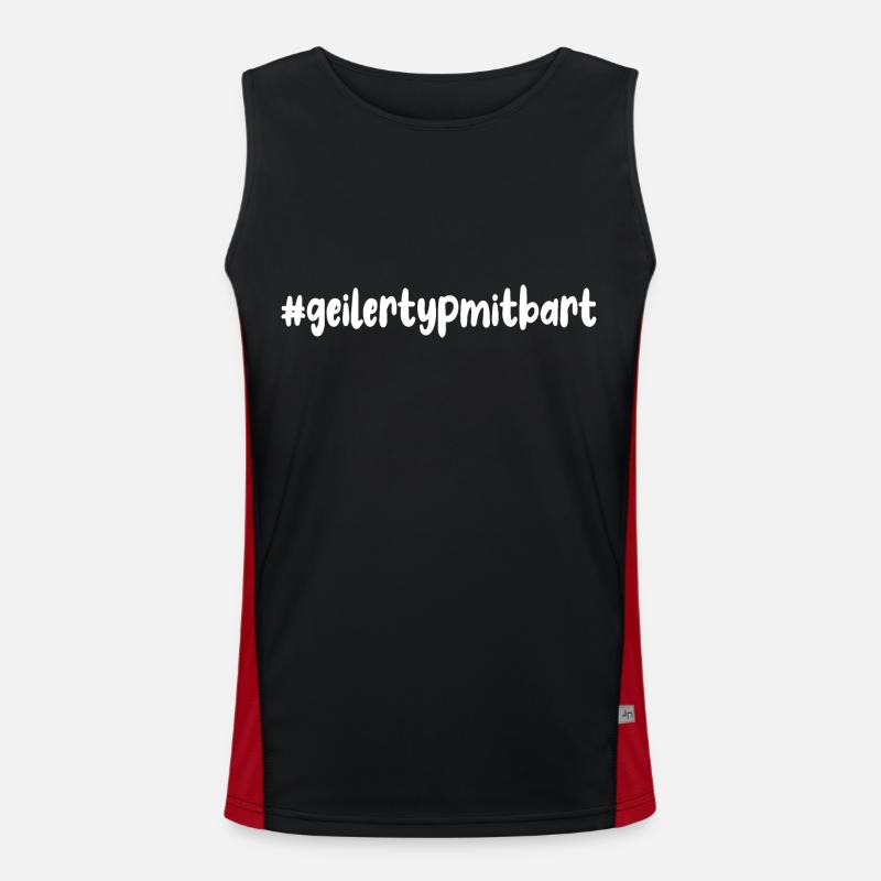 #geilertypmitbart Funktionelles Kontrast-Tank Top für Männer 