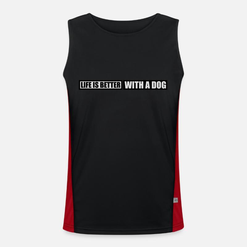 better with a dog Men's Functional Contrast Tank Top 