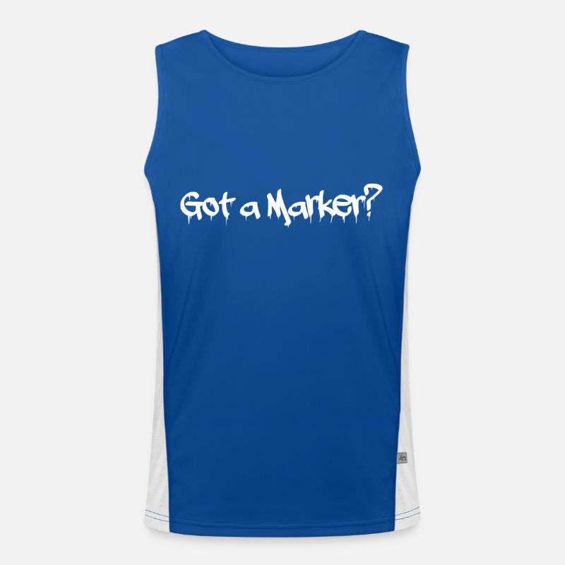 Got a Marker? Graffiti Style Funktionelles Kontrast-Tank Top für Männer 