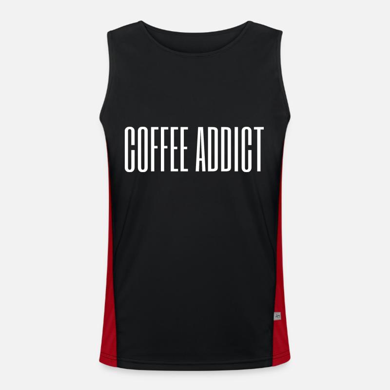 Coffee Addict / Kaffee Sucht / Kaffee Liebe Funktionelles Kontrast-Tank Top für Männer 