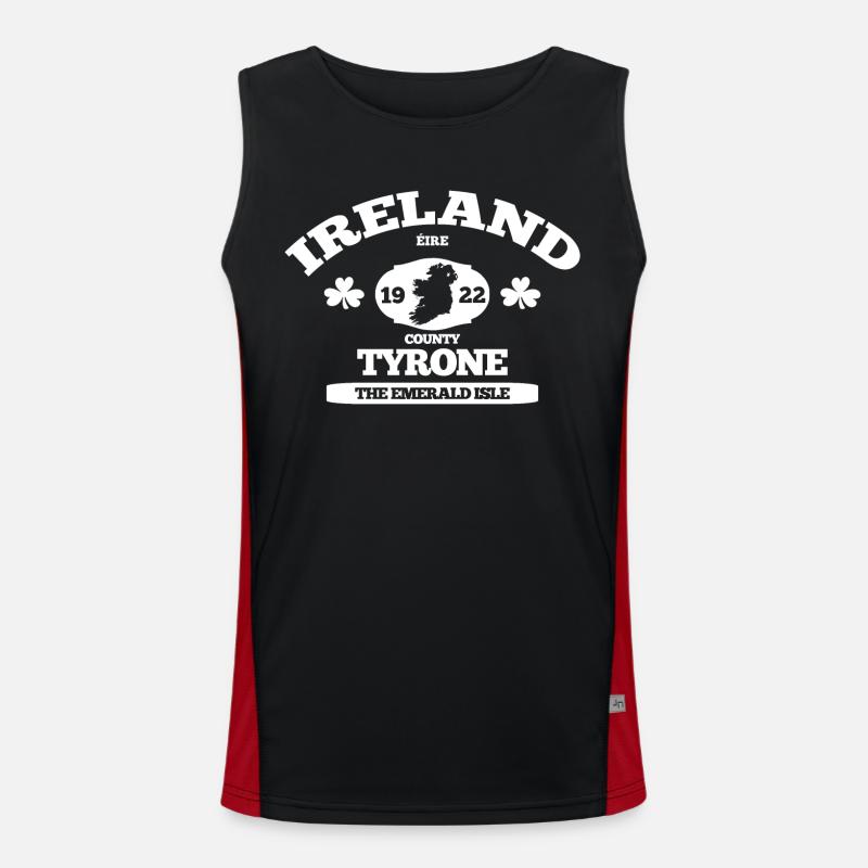 Tyrone Irland. Klassisches irisches Design Funktionelles Kontrast-Tank Top für Männer 
