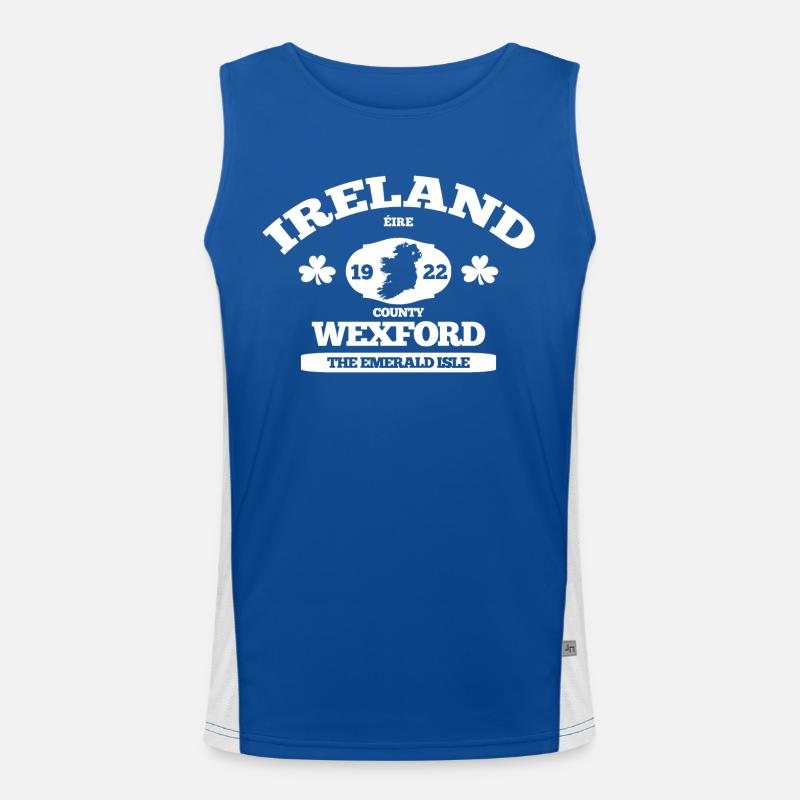 Wexford, Irland. Klassisches irisches Design Funktionelles Kontrast-Tank Top für Männer 