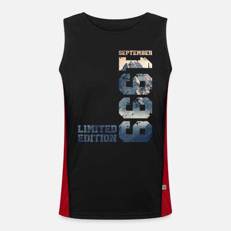 25th Birthday Original September 1999 Volume 99 Men's Functional Contrast Tank Top 