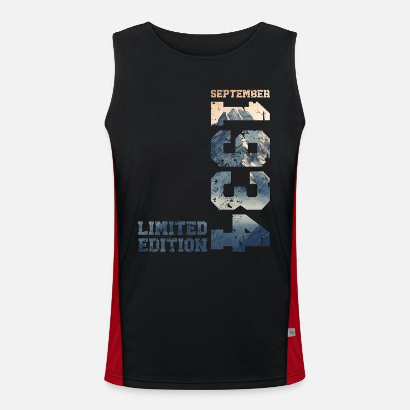 90th Birthday Original September 1934 Volume 34 Men's Functional Contrast Tank Top 