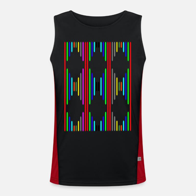 diamond pattern Men's Functional Contrast Tank Top 