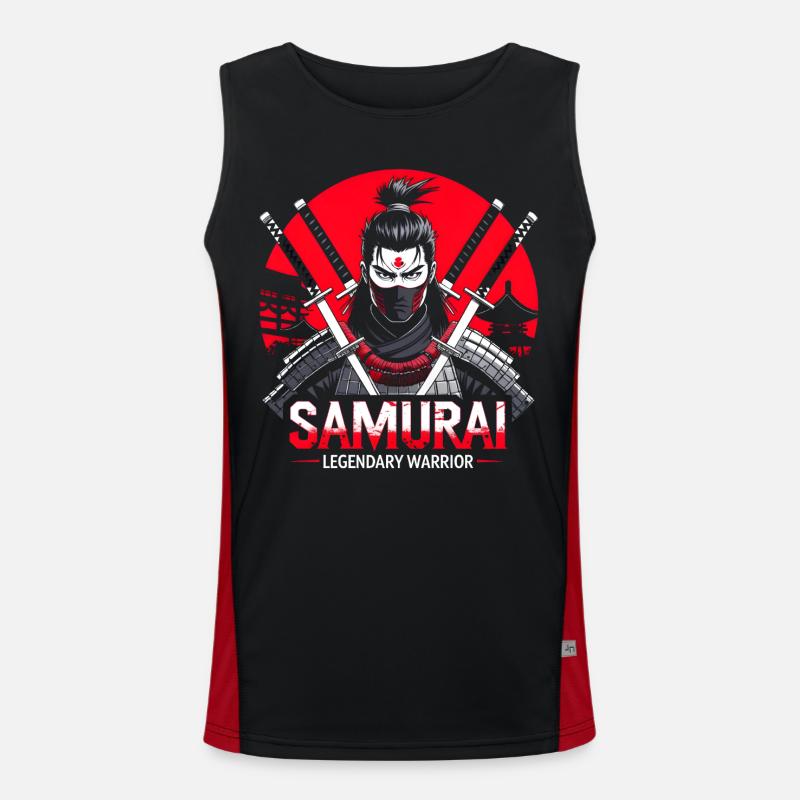 Samurai Krieger Funktionelles Kontrast-Tank Top für Männer 