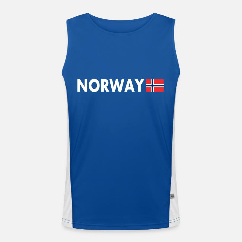 Drapeau de la Norvège Débardeur respirant contrasté Homme 