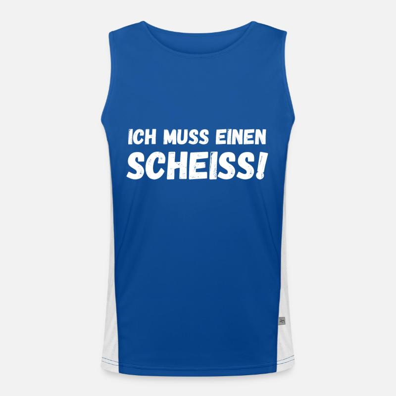 Ich muss einen Scheiß Funktionelles Kontrast-Tank Top für Männer 
