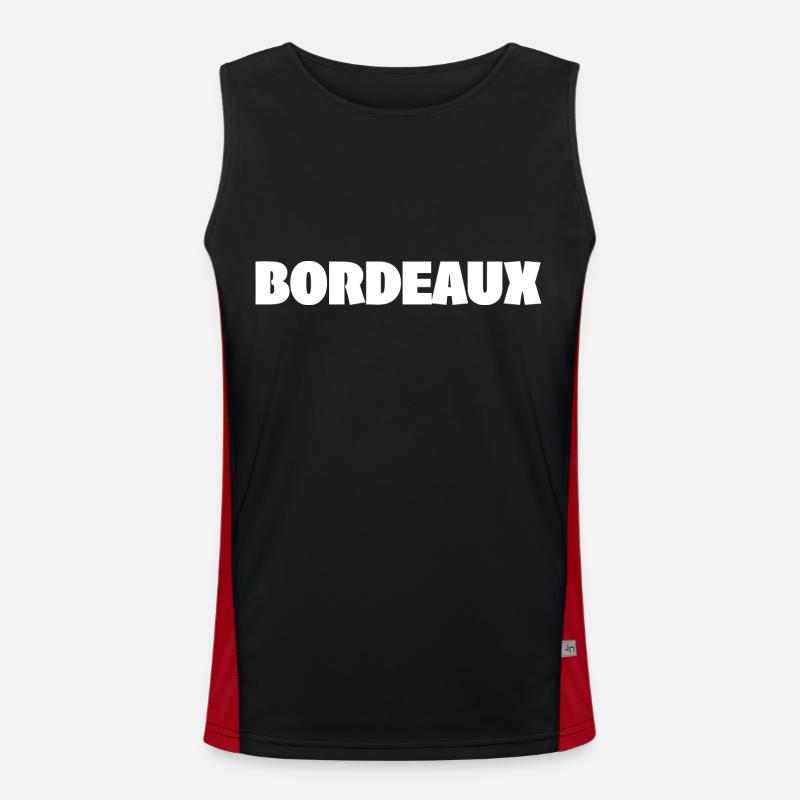 BORDEAUX WHITE Men's Functional Contrast Tank Top 