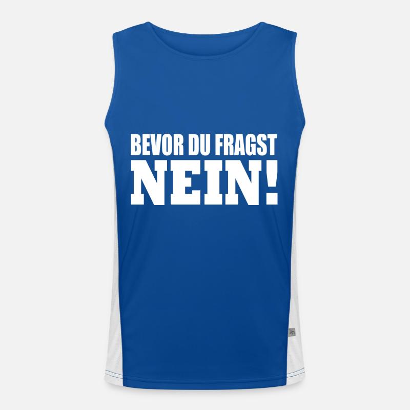 bevor du fragst nein Funktionelles Kontrast-Tank Top für Männer 