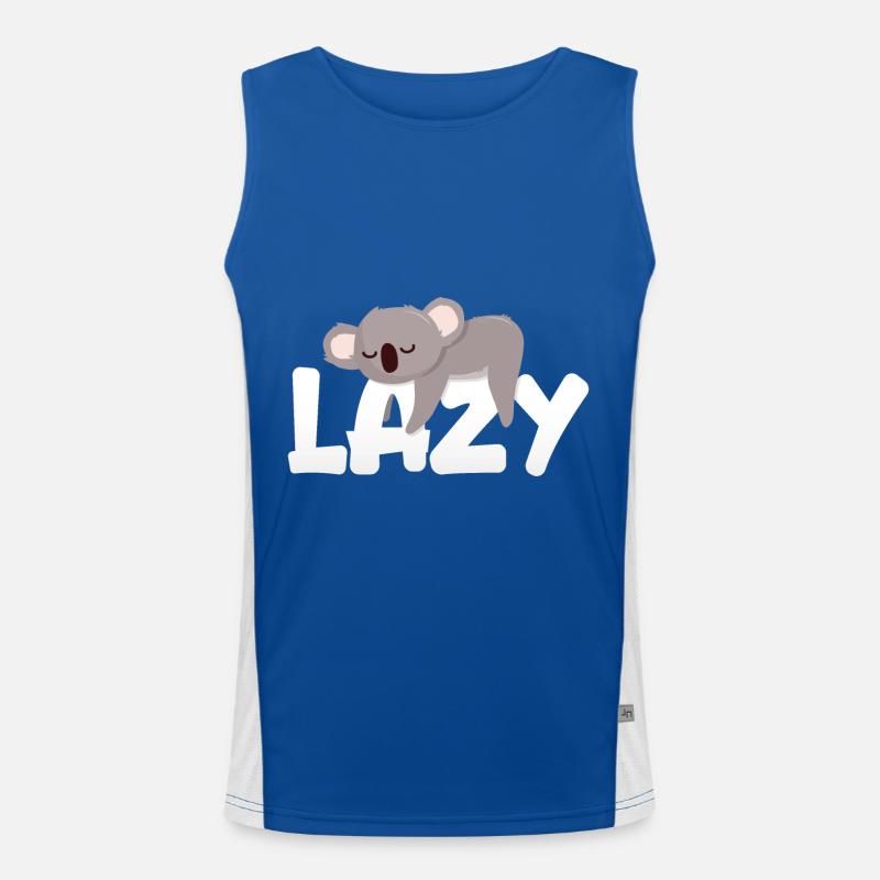 Fauler Koala Funktionelles Kontrast-Tank Top für Männer 