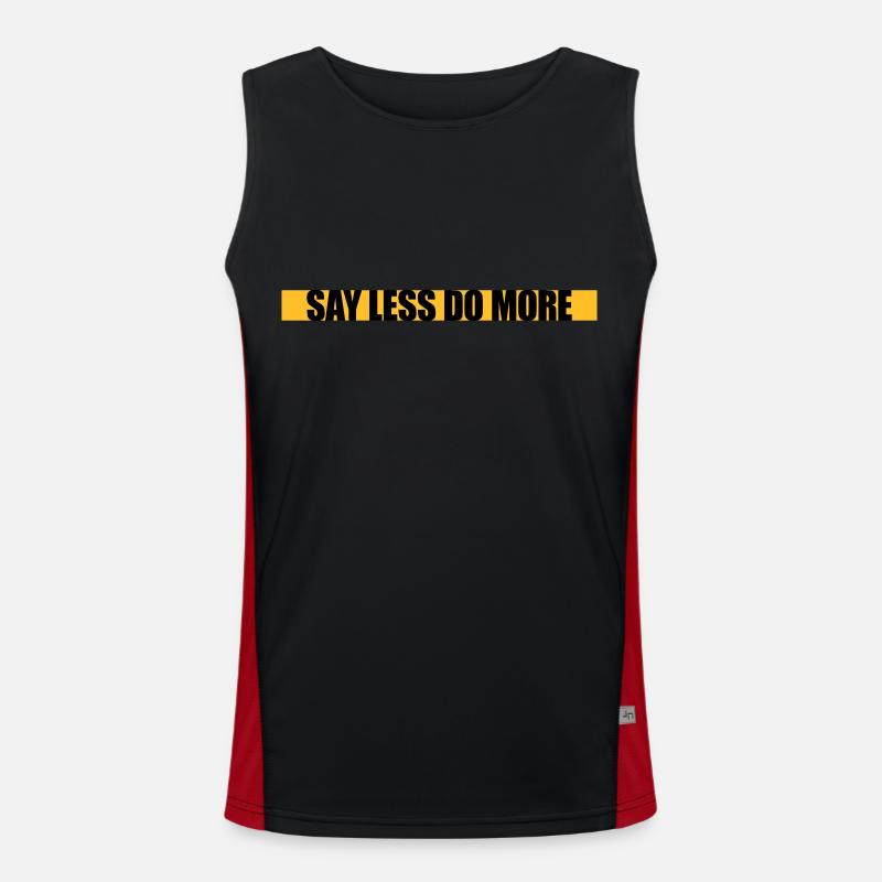 say less do more Men's Functional Contrast Tank Top 