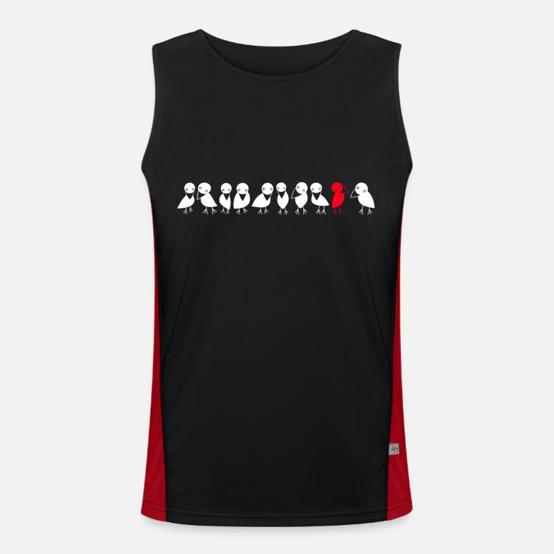 Vogelreihe Raben Funktionelles Kontrast-Tank Top für Männer 