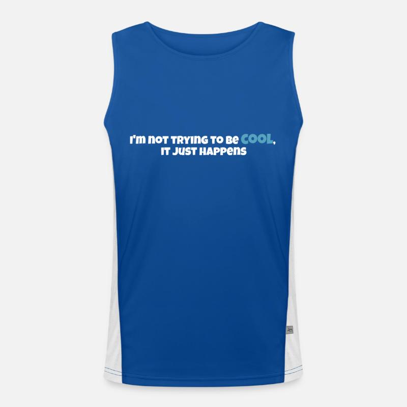 Ich versuche nicht, cool zu sein! Funktionelles Kontrast-Tank Top für Männer 