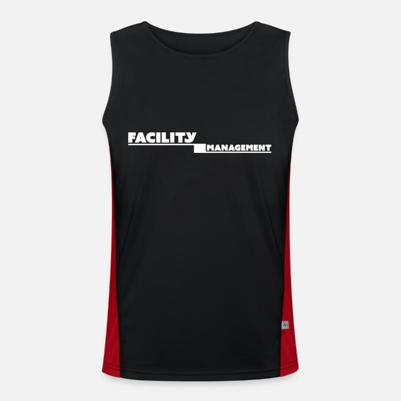 tshirt de gestion des installations noir Débardeur respirant contrasté Homme 