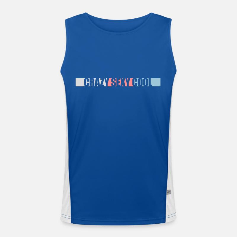 crazy sexy cool design Men's Functional Contrast Tank Top 