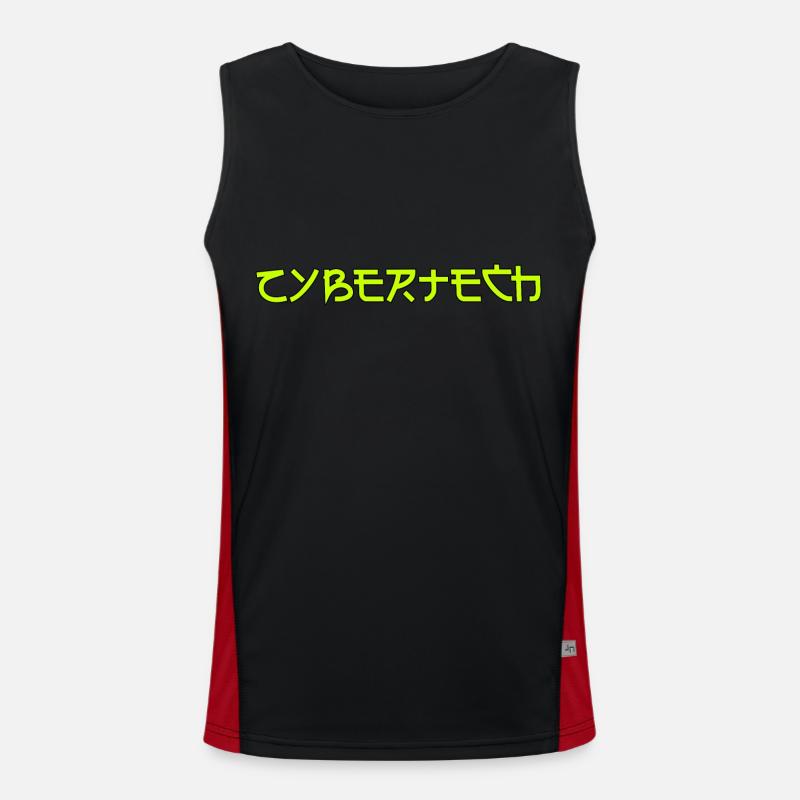 Cybertech Technowear - Men's Functional Contrast Tank Top  - black/red