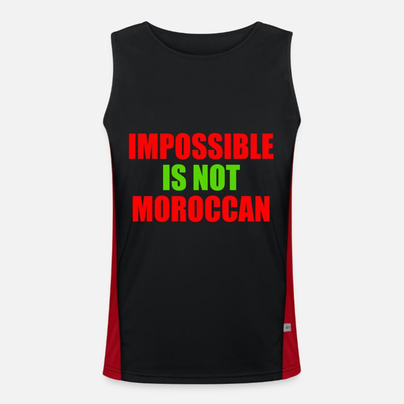 impossible is not moroccan - Marokko Funktionelles Kontrast-Tank Top für Männer 
