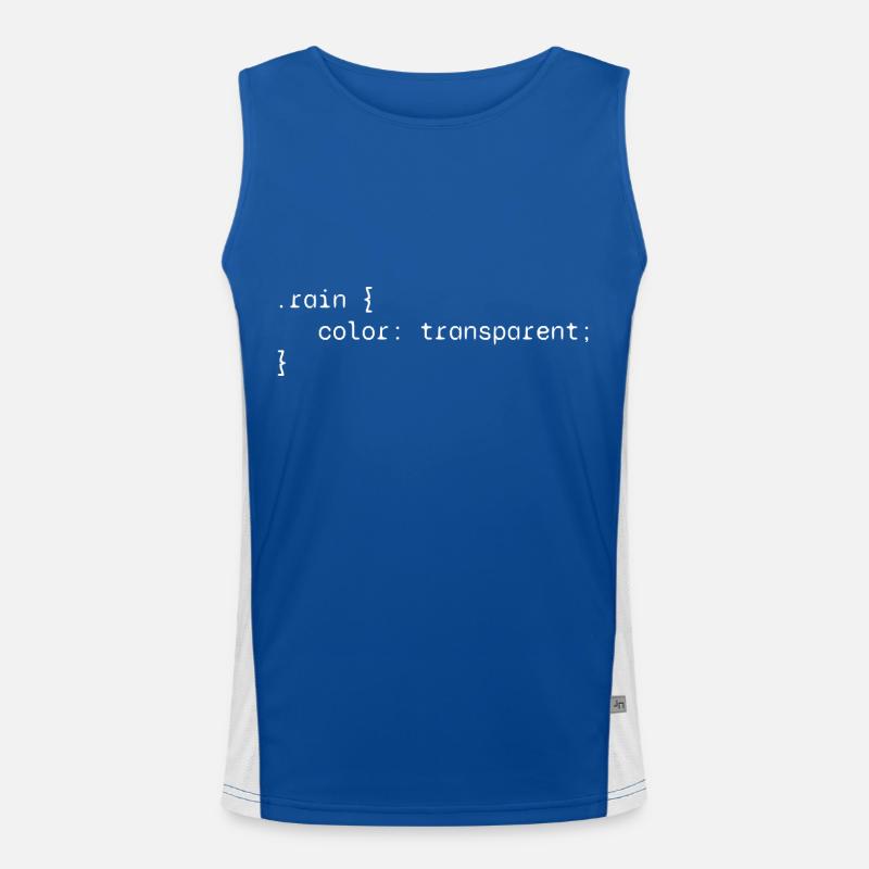 Rain web developer humor funny Men's Functional Contrast Tank Top 