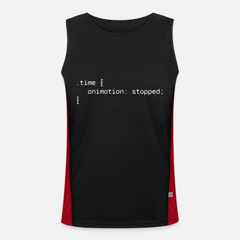 Time web developer funny humor Men's Functional Contrast Tank Top 