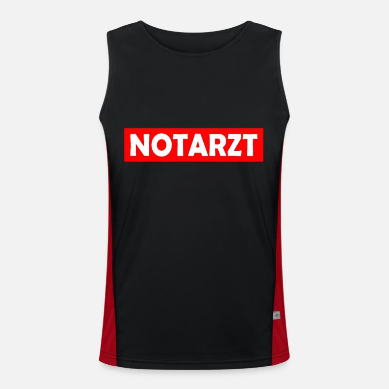 Notarzt Funktionelles Kontrast-Tank Top für Männer 